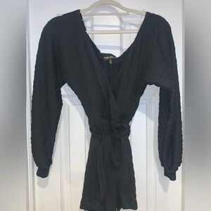Black Knit Romper